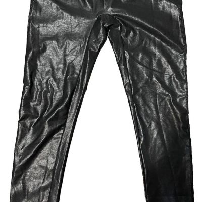 TSFUL Fashion Size L Faux Leather Leggings for Women - Black